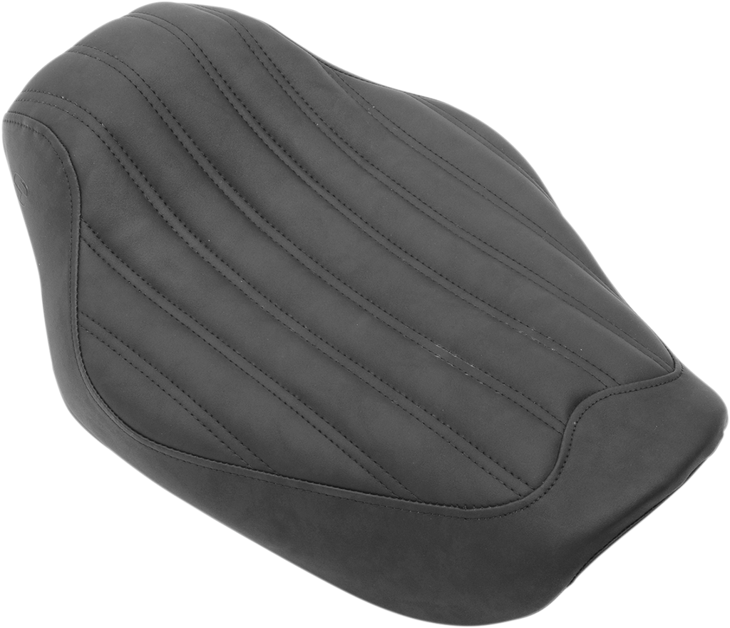 SADDLEMEN Knuckle Solo Seat - Ribbed - Black - FXD '04-'05