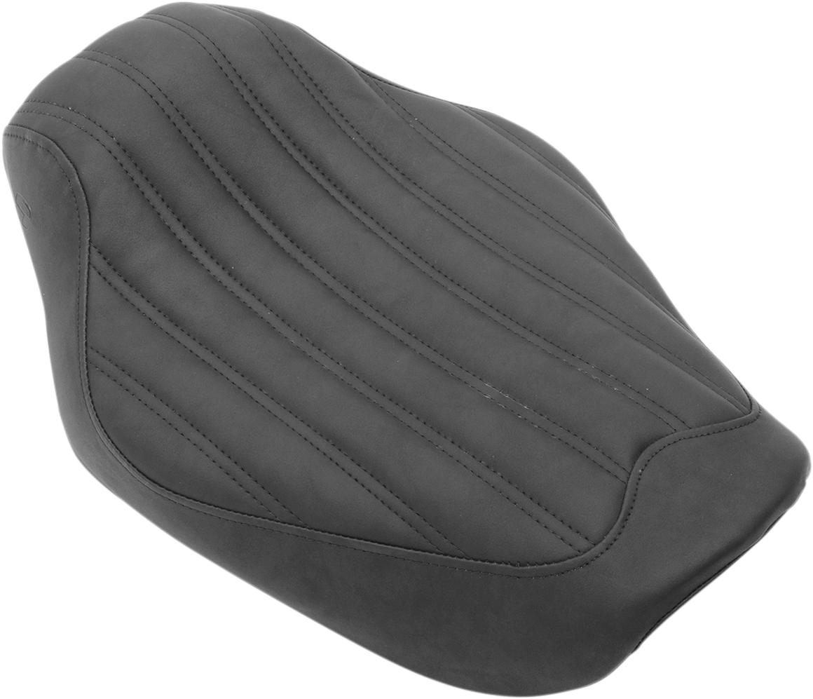 SADDLEMEN Knuckle Solo Seat - Ribbed - Black - FXD '04-'05