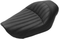 SADDLEMEN Knuckle Solo Seat - Ribbed - Black - FXD '96-'03