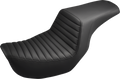 SADDLEMEN Step-Up Seat - Front Tuck-n-Roll - Black - Dyna