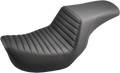 SADDLEMEN Step-Up Seat - Front Tuck-n-Roll - Black - Dyna