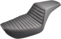 SADDLEMEN Step-Up Seat - Front Tuck-n-Roll - Black - Dyna