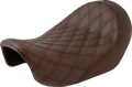 SADDLEMEN Renegade™ Solo Seat - Lattice Stitched - Brown - Dyna '06-'17