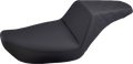 SADDLEMEN Step-Up Seat - Rear Lattice Stitched - Black - FXD