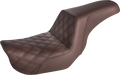 SADDLEMEN Step-Up Seat - Front Lattice Stitch - Brown - FXD
