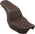 SADDLEMEN Step-Up Seat - Full Lattice Stitch - Brown - Dyna