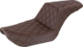 SADDLEMEN Step-Up Seat - Full Lattice Stitch - Brown - Dyna
