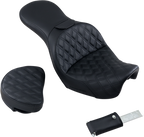 SADDLEMEN Explorer Seat - With Backrest - Lattice Stitched - Black - FXD