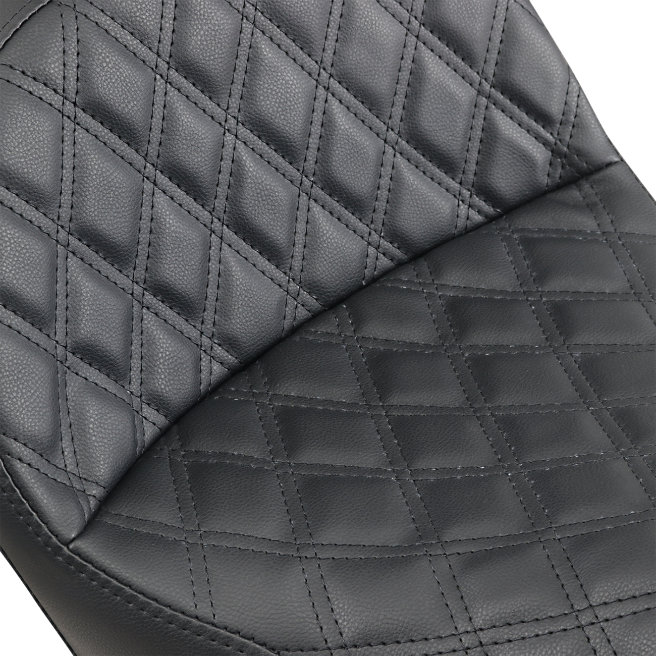 SADDLEMEN Explorer Seat - With Backrest - Lattice Stitched - Black - FXD