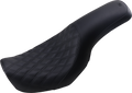 SADDLEMEN Profiler Seat - Front Lattice/Rear Smooth - Black - FL/FX '06-'17