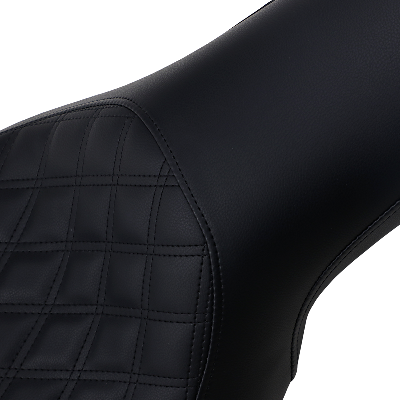 SADDLEMEN Profiler Seat - Front Lattice/Rear Smooth - Black - FL/FX '06-'17
