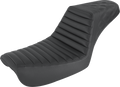 SADDLEMEN Step-Up Seat - Front Tuck-n-Roll/Rear Lattice Stitch - Black - FXD
