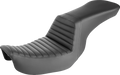 SADDLEMEN Step-Up Seat - Front Tuck-n-Roll - Black - Dyna