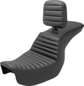 SADDLEMEN Tour Step-Up Seat - Rider Backrest - Tuck-n-Roll - Dyna '06-'17