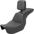 SADDLEMEN Tour Step-Up Seat - Rider Backrest - Plain - Dyna '06-'17