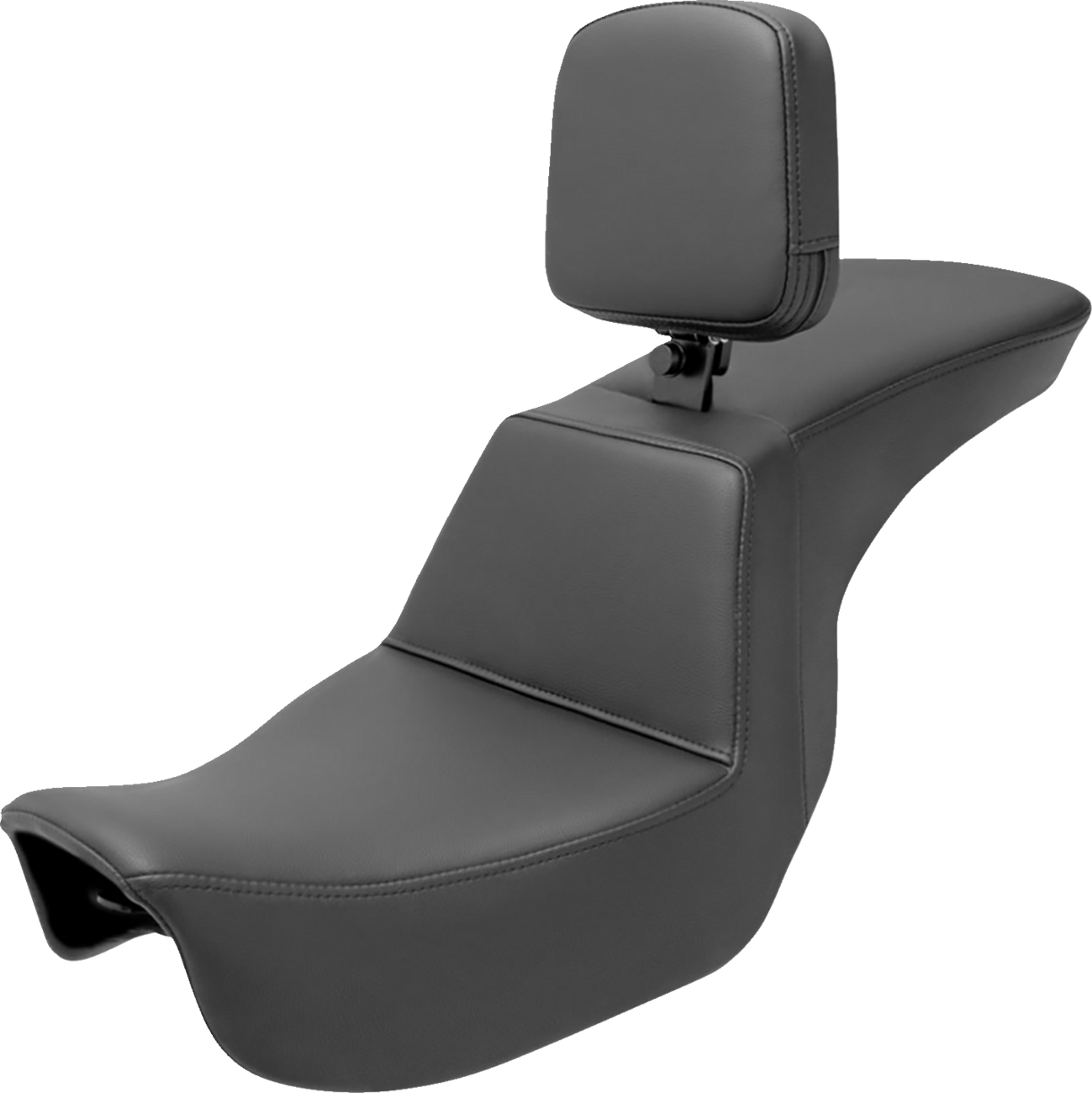 SADDLEMEN Tour Step-Up Seat - Rider Backrest - Plain - Dyna '06-'17