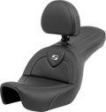 SADDLEMEN Roadsofa™ Seat - Carbon Fiber - with Backrest - FXD '06-'17