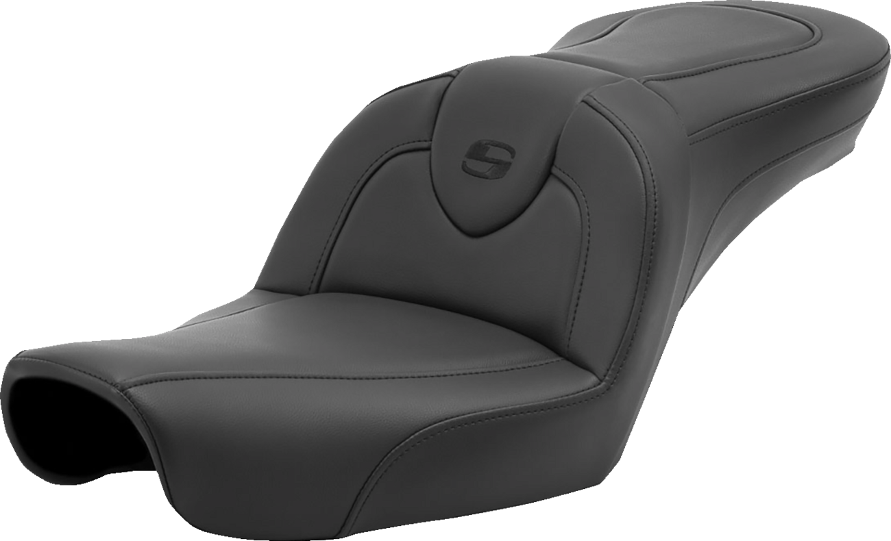 SADDLEMEN Roadsofa™ Seat - without Backrest - Black/Black Stitching - FXD '96-'03