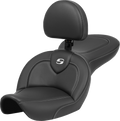 SADDLEMEN Roadsofa™ Seat - with Backrest - Carbon Fiber - FXDWG '96-'03