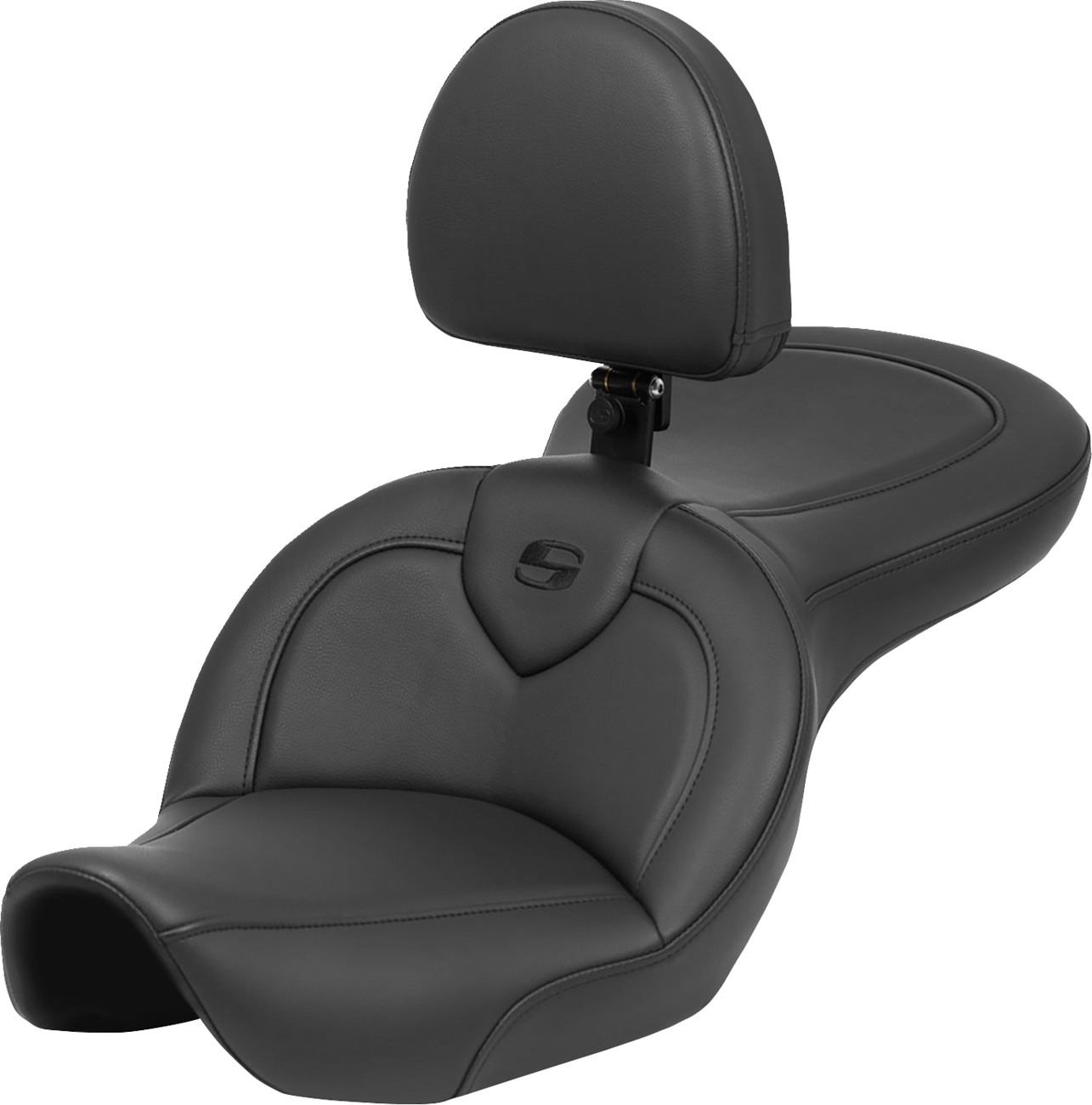 SADDLEMEN Roadsofa™ Seat - with Backrest - Black - FXDWG '96-'23