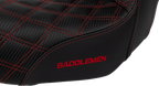 SADDLEMEN Pro Series SDC Performance Seat - Carbon Fiber/Lumbar Gripper - Red Stitch - Dyna '06-'17