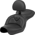 SADDLEMEN Roadsofa™ Seat - Black Stitch - with Backrest - FXD '04-'05