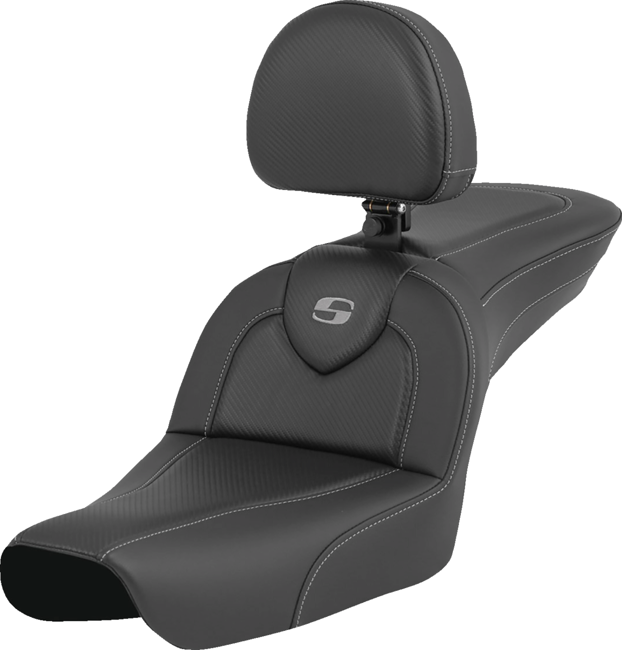 SADDLEMEN RoadSofa™ - Carbon Fiber - with Driver Backrest - FXDWG '04-'05