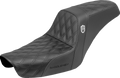SADDLEMEN Step-Up Seat - Gripper - Black - Dyna '96-'03