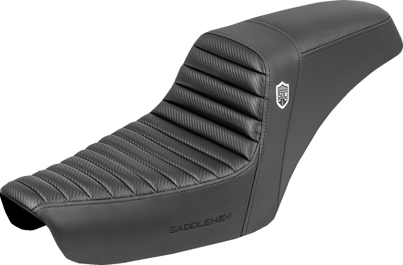 SADDLEMEN Step-Up Seat - Tuck-n-Roll - Black - Dyna '96-'03
