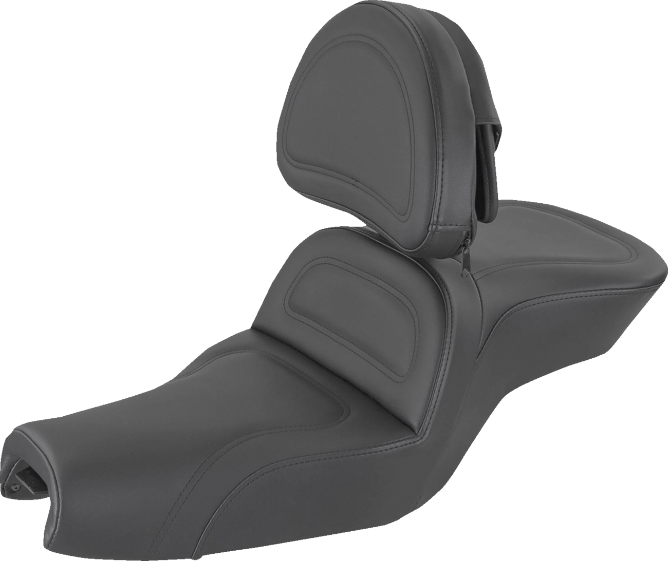 SADDLEMEN Seat - Explorer™ - With Backrest - Stitched - Black - XL '04-'20