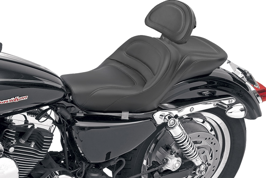 SADDLEMEN Seat - Explorer™ - With Backrest - Stitched - Black - XL '04-'20