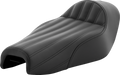 SADDLEMEN Knuckle Solo Seat - Ribbed - Black - XL '04-'20