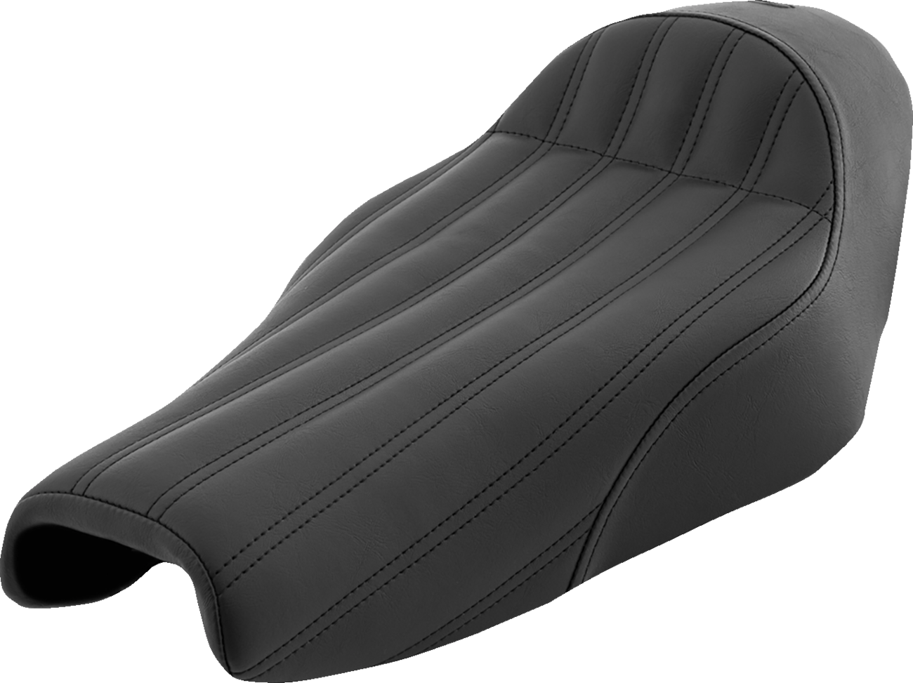 SADDLEMEN Knuckle Solo Seat - Ribbed - Black - XL '04-'20