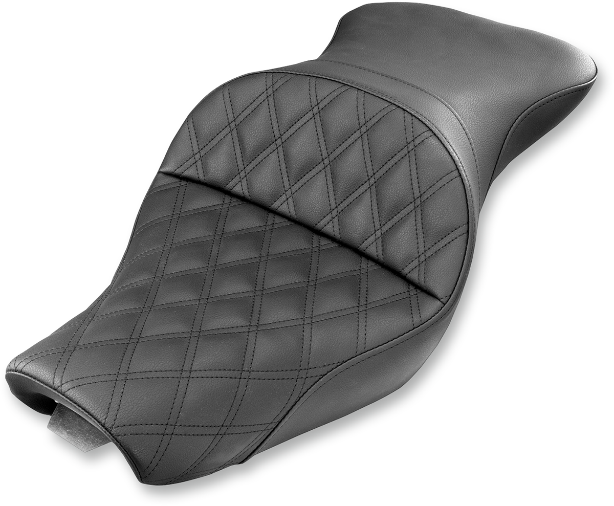 SADDLEMEN Explorer Seat - Lattice Stitched - 4.5 Gallon Tanks - XL '04-'20