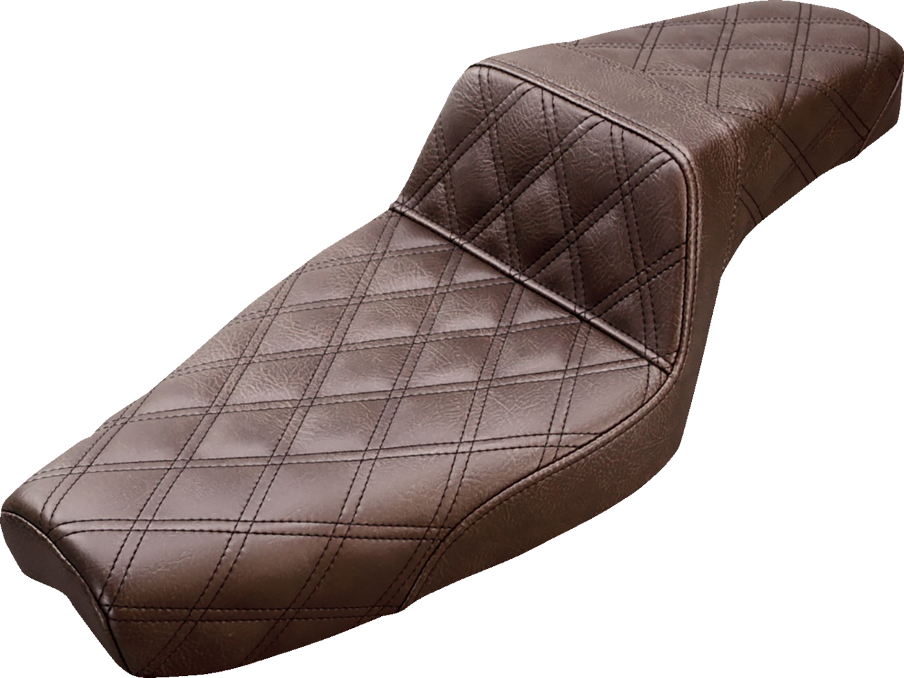 SADDLEMEN Step-Up Seat - Full Lattice Stitch - Brown - XL