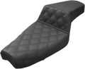 SADDLEMEN Step-Up Seat - Front Lattice Stitch - Black - XL