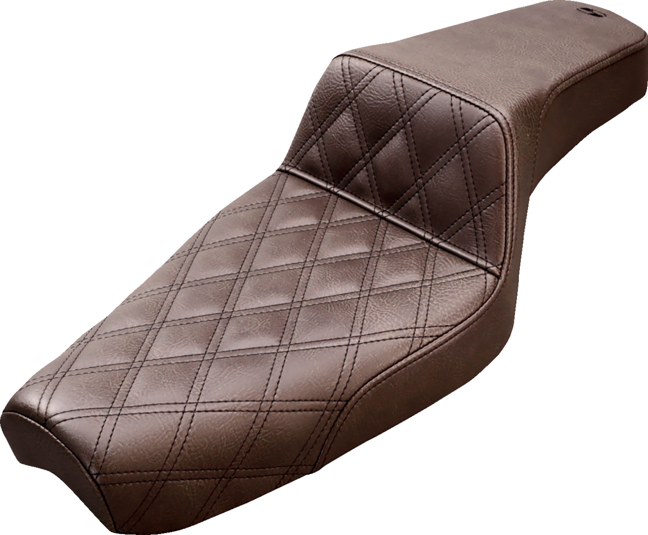 SADDLEMEN Step-Up Seat - Front Lattice Stitch - Brown - XL