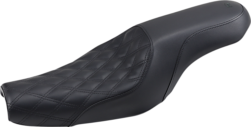 SADDLEMEN Profiler Seat - Front Lattice/Rear Smooth - Black - XL '04-'20