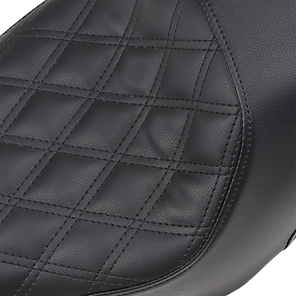 SADDLEMEN Profiler Seat - Front Lattice/Rear Smooth - Black - XL '04-'20
