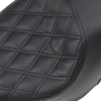 SADDLEMEN Profiler Seat - Front Lattice/Rear Smooth - Black - XL '04-'20