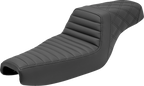 SADDLEMEN Step-Up Seat - Front Tuck-n-Roll/Rear Lattice Stitch - Black