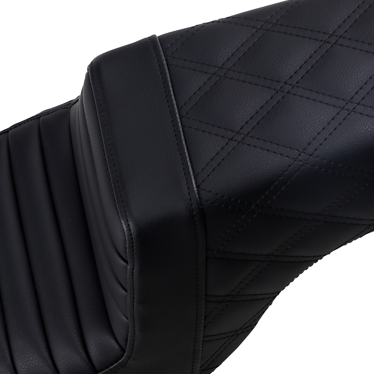 SADDLEMEN Step-Up Seat - Front Tuck-n-Roll/Rear Lattice Stitch - Black