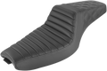 SADDLEMEN Step-Up Seat - Front Tuck-n-Roll/Rear Lattice Stitch - Black