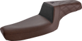 SADDLEMEN Unknown Industries Seat - Front Carbon Fiber/Black Gripper Lumbar/Rear Lattice Stitch - XL