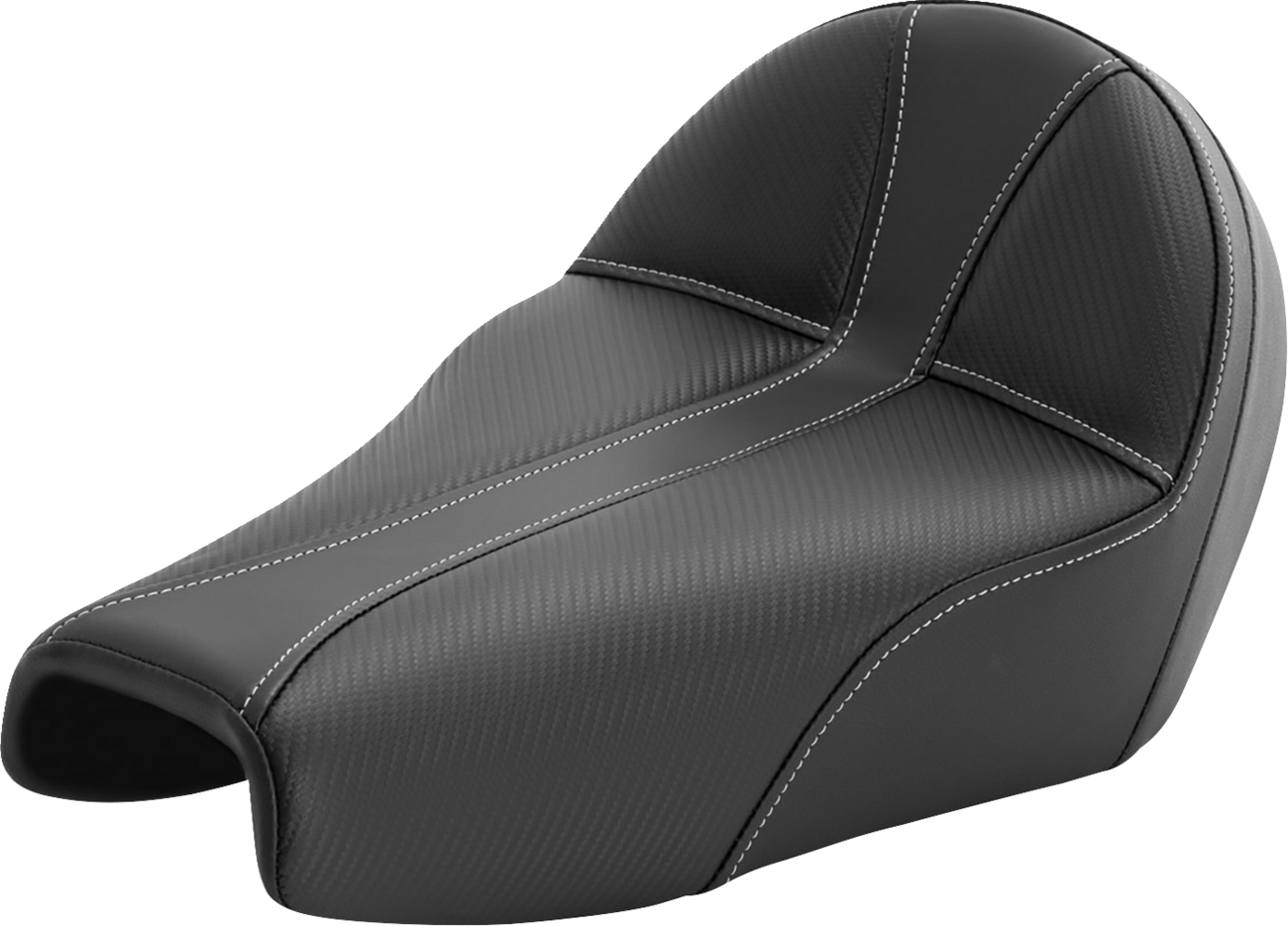 SADDLEMEN Dominator Seat - Black w/ Silver Stitching - XL '04-'22