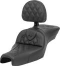 SADDLEMEN Roadsofa™ Seat - with Backrest - Lattice Stitch - XL '04-'22