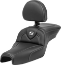 SADDLEMEN Roadsofa™ Seat - with Backrest - Carbon Fiber - XL '04-'22