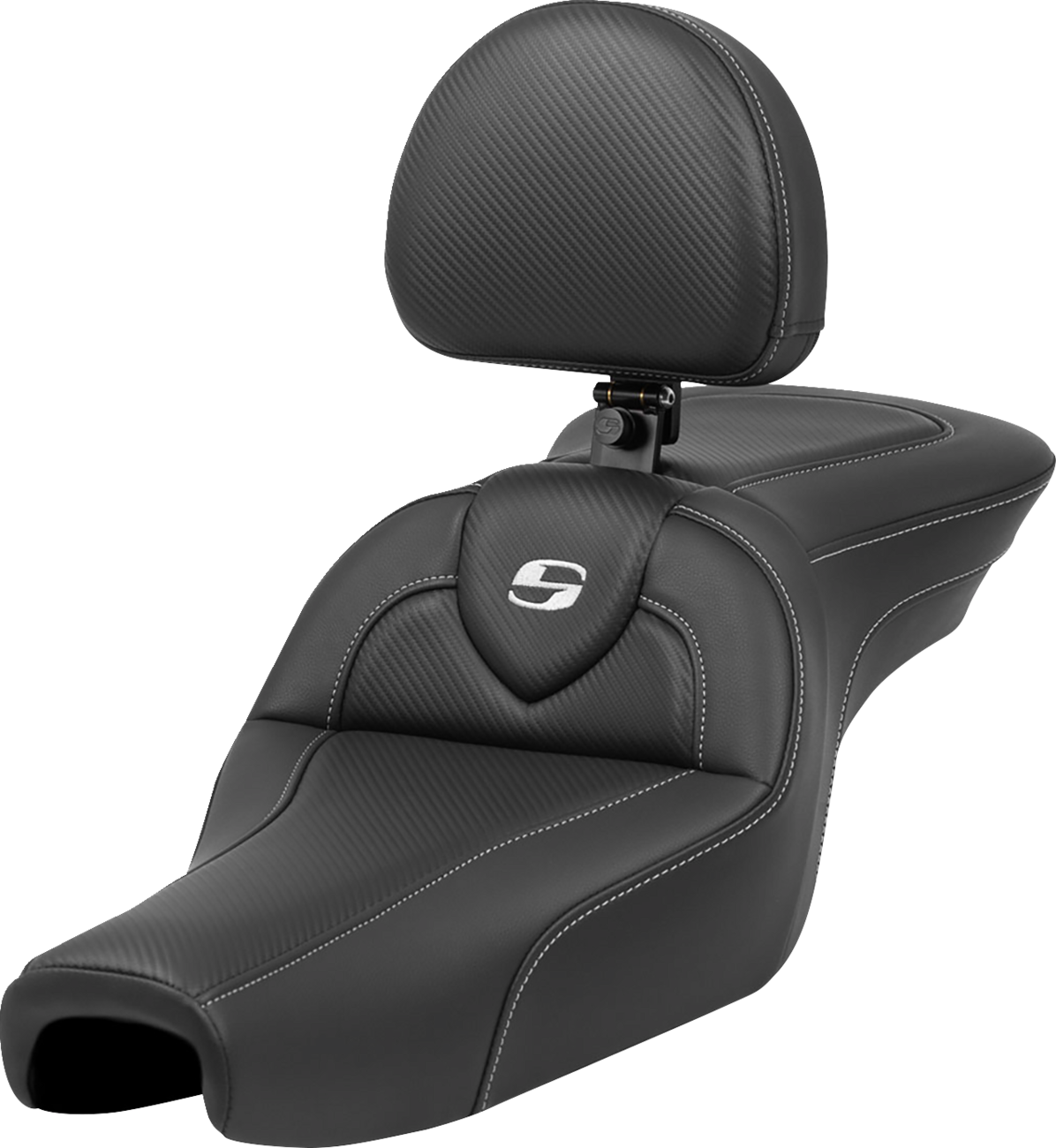 SADDLEMEN Roadsofa™ Seat - with Backrest - Carbon Fiber - XL '04-'22