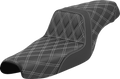 SADDLEMEN Step-Up Seat - Lattice Stitch - White Stitch - XL '04-'22