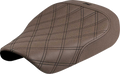 SADDLEMEN Solo Seat - Lattice Stitch - Brown - Sportster S '21-'25